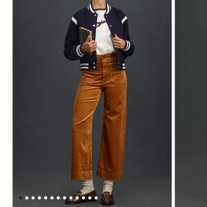 The Colette Corduroy Crop Wide-Leg Pants by Maeve